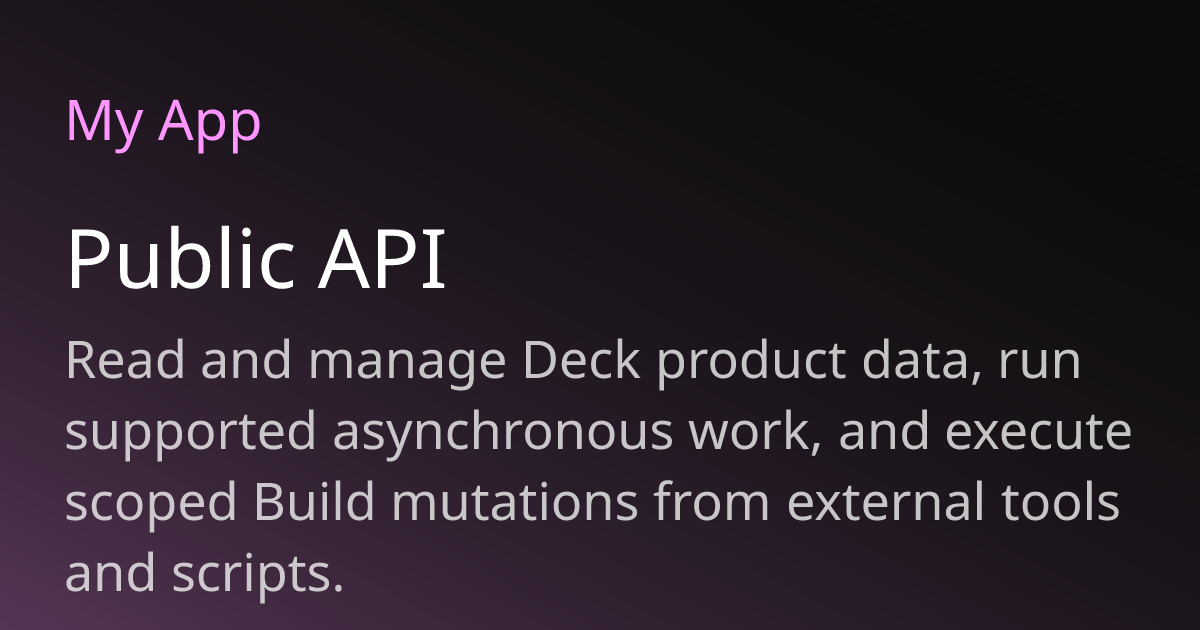 Public API